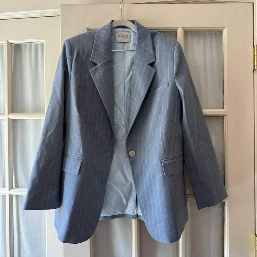 MAYSON the label Striped Boyfriend Blazer